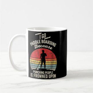 Funny Paddle Boarding Retro Sunset Sup Graphic Coffee Mug