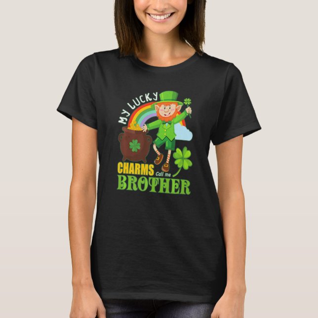 Funny Paddy Day St Patricks Lucky Charms Call Me B T-Shirt (Front)