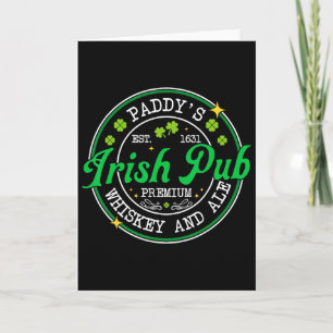Funny Paddy's Irish Pub Whiskey Beer Ireland St Pa Card