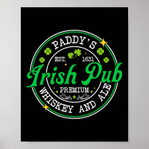 Funny Paddy's Irish Pub Whiskey Beer Ireland St Pa Poster