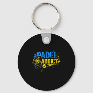 Funny padel addict quote key ring