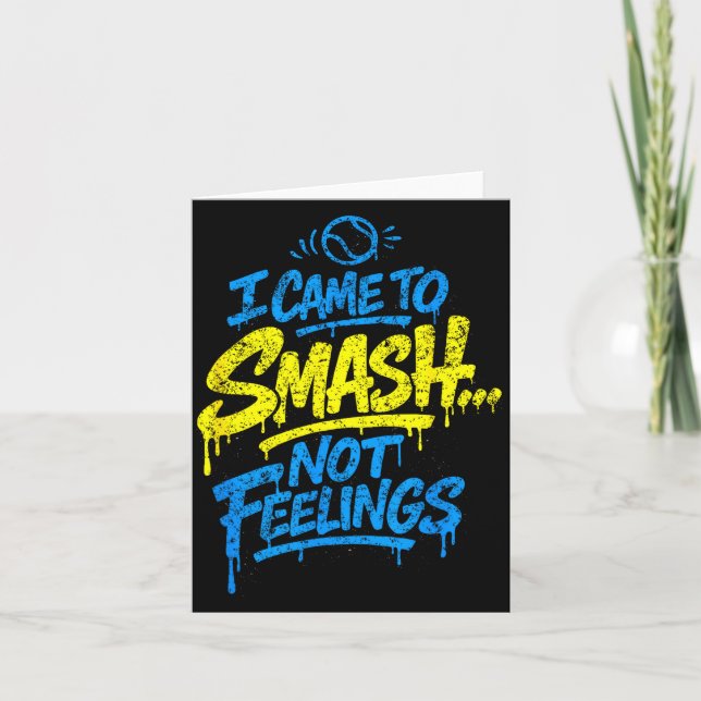 Funny padel smash not feelings quote  card (Front)