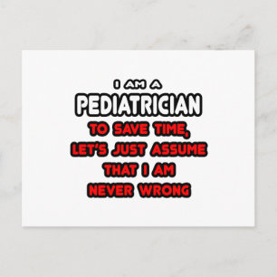 Funny Paediatrician T-Shirts and Gifts Postcard