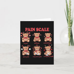 Funny Pain Scale Valentines Day Trauma Nurse Card