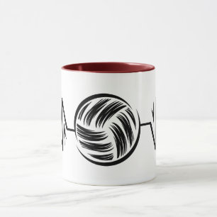 Funny Paint Brush Volleyball - Black Rythm Mug