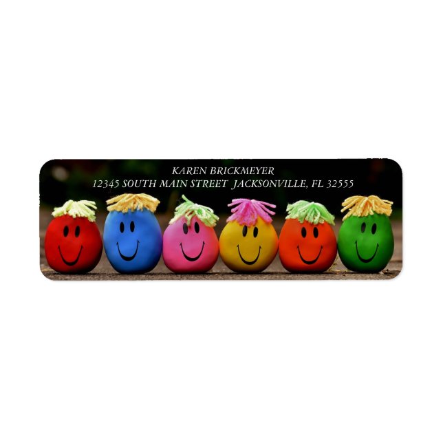 Funny Painted Rocks Return Label Return Address Label (Front)