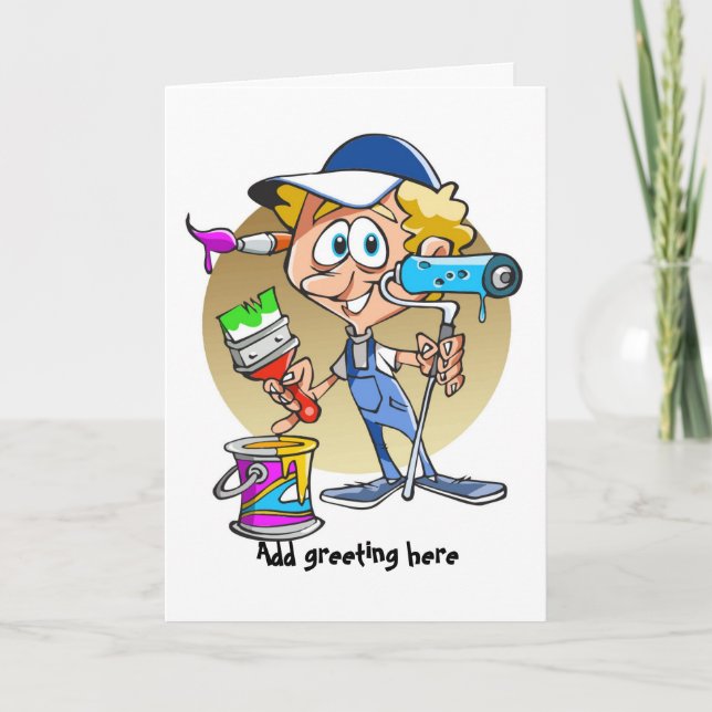 Funny painter and decorator personalized card (Front)
