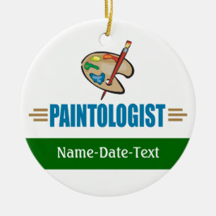 Funny Painter Ceramic Ornament