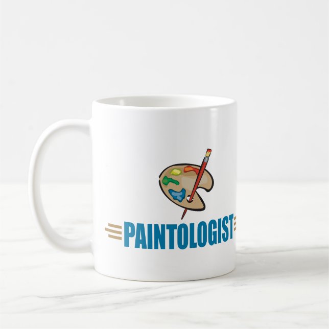 Funny Painter Coffee Mug (Left)