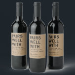 Funny Pairs Well with Becoming an Aunt & Uncle Wine Label<br><div class="desc">Funny Pairs Well with Becoming an Aunt & Uncle Wine Label</div>