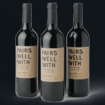 Funny Pairs Well with Becoming an Auntie Wine Label<br><div class="desc">Funny Pairs Well with Becoming an Auntie Wine Label</div>
