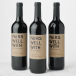 Funny Pairs Well with Christmas Wine Label<br><div class="desc">Funny Pairs Well with Christmas Wine Label -- Buy a batch and give a bottle of wine to all the hard-to-shop-for people on your list.</div>