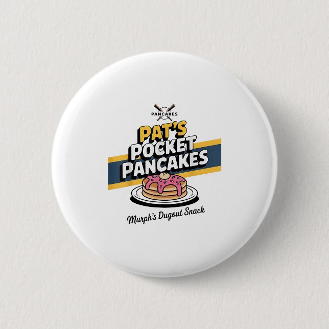 Funny Pancake Breakfast Saying  6 Cm Round Badge (Front)
