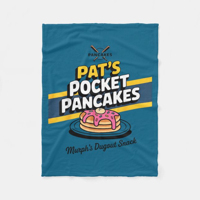 Funny Pancake Breakfast Saying  Fleece Blanket (Front)