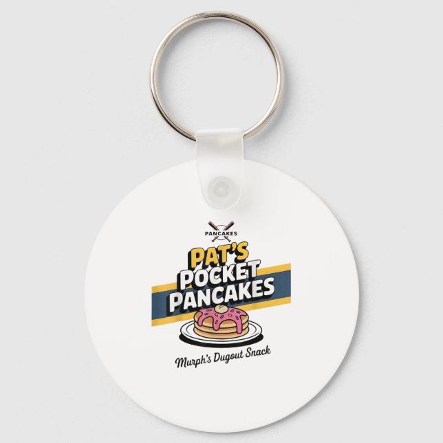 Funny Pancake Breakfast Saying  Key Ring (Front)