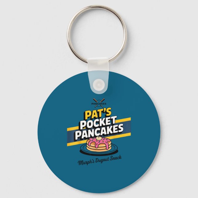 Funny Pancake Breakfast Saying  Key Ring (Front)