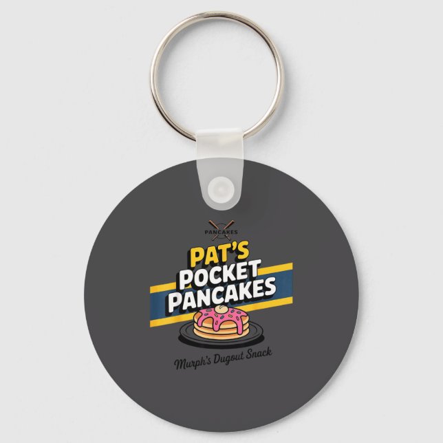 Funny Pancake Breakfast Saying  Key Ring (Front)