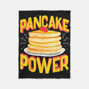 Funny Pancake Power Fleece Blanket