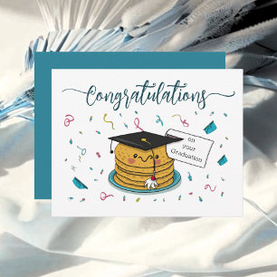 Funny Pancakes Graduation Greeting Card