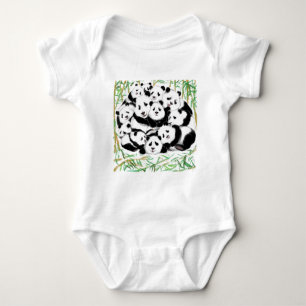 Funny Panda Baby Bodysuit