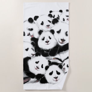 Funny Panda Beach Towel