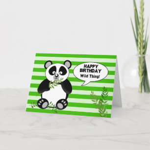 Funny Panda Bear - BIRTHDAY - Humour Card