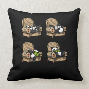 Funny Panda Bear Book Reading Animal Cushion