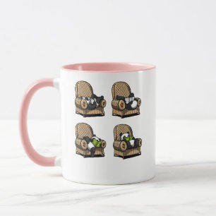 Funny Panda Bear Book Reading Animal Mug