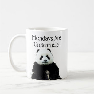 Funny Panda Bear Cute Monday Work Pun Coffee Mug
