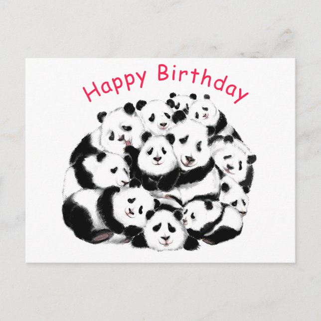 Funny Panda Birthday Card (Front)