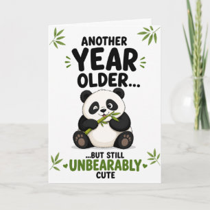 Funny Panda Birthday Card – “Another Year Older…"