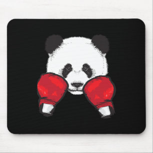 Funny Panda Boxing Cool Animal Lover Gloves Boxer Mouse Pad