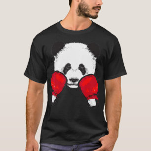 Funny Panda Boxing Cool Animal Lover Gloves Boxer  T-Shirt