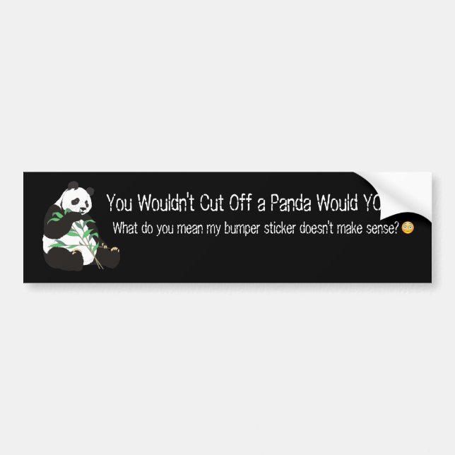 Funny Panda Bumper Sticker (Front)