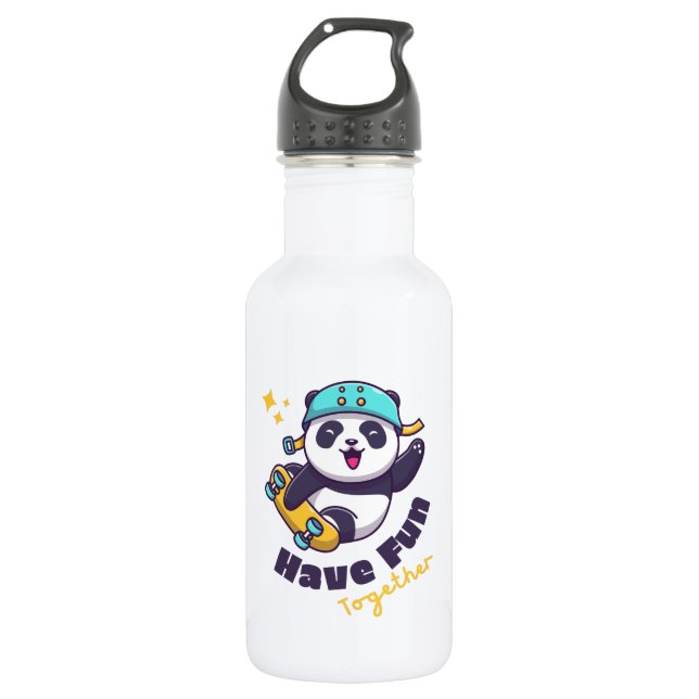 Funny Panda Cute For Animals Lover      532 Ml Water Bottle (Front)