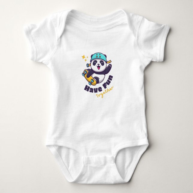 Funny Panda Cute For Animals Lover       Baby Bodysuit (Front)