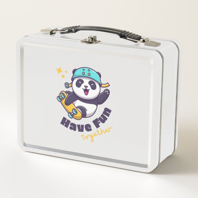 Funny Panda Cute For Animals Lover       Metal Lunch Box (Front)