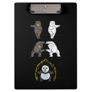 Funny Panda Cute Polar Bear Animal Lover Clipboard
