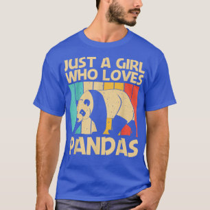 Funny Panda Design For Girls Women Panda Bear T-Shirt