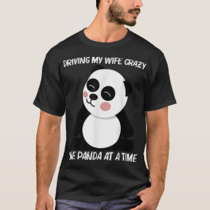 Funny Panda Design For Men Dad Black White Bear Cu T-Shirt