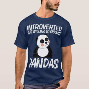 Funny Panda Design For Men Women Black White Bear T-Shirt