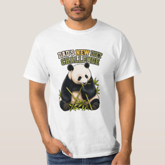 Funny Panda Diet Challenge Fathers Day Tee