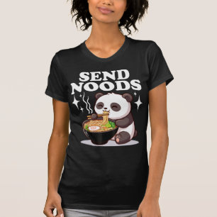 Funny Panda Eating Ramen Pun Cute T-Shirt