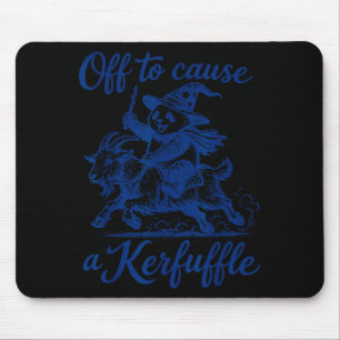 Funny panda goat tee design graphic off to cause a mouse pad