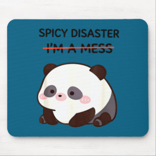 Funny panda meme kawaii sarcastic humor women girl mouse pad