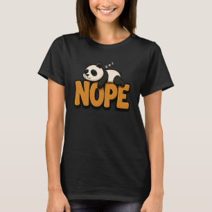 Funny Panda Nope Lazy Animal Lover Boys Girls Kids T-Shirt