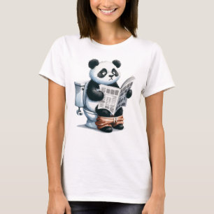 FUNNY PANDA ON TOILET T-Shirt