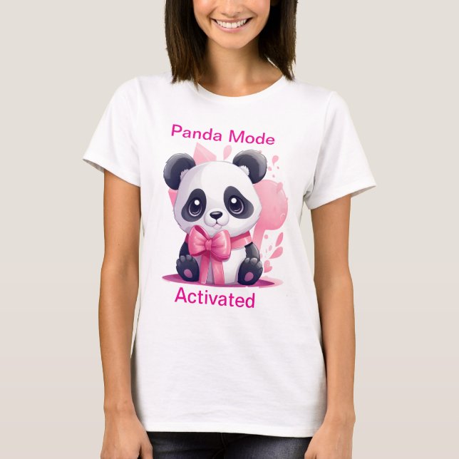 Funny Panda Shirt for Women - Panda Mode Activated (Front)