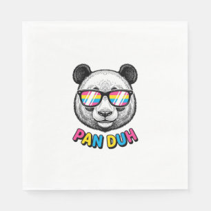 Funny Panda Sunglasses Vintage Engraving Shirt Des Napkin