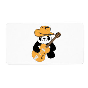 Funny panda with guitar